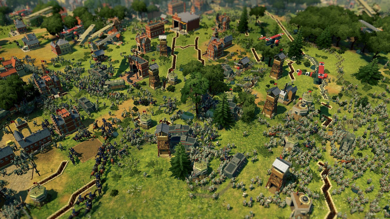 The battle in summer at midday